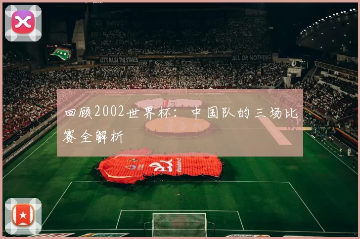 回顾2002世界杯：中国队的三场比赛全解析